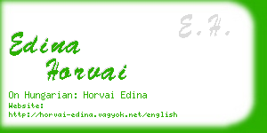 edina horvai business card